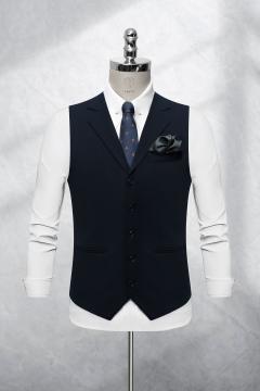 Bộ Suit Xanh Đen Phối Đột Chỉ Viền Modern Fit TGS377